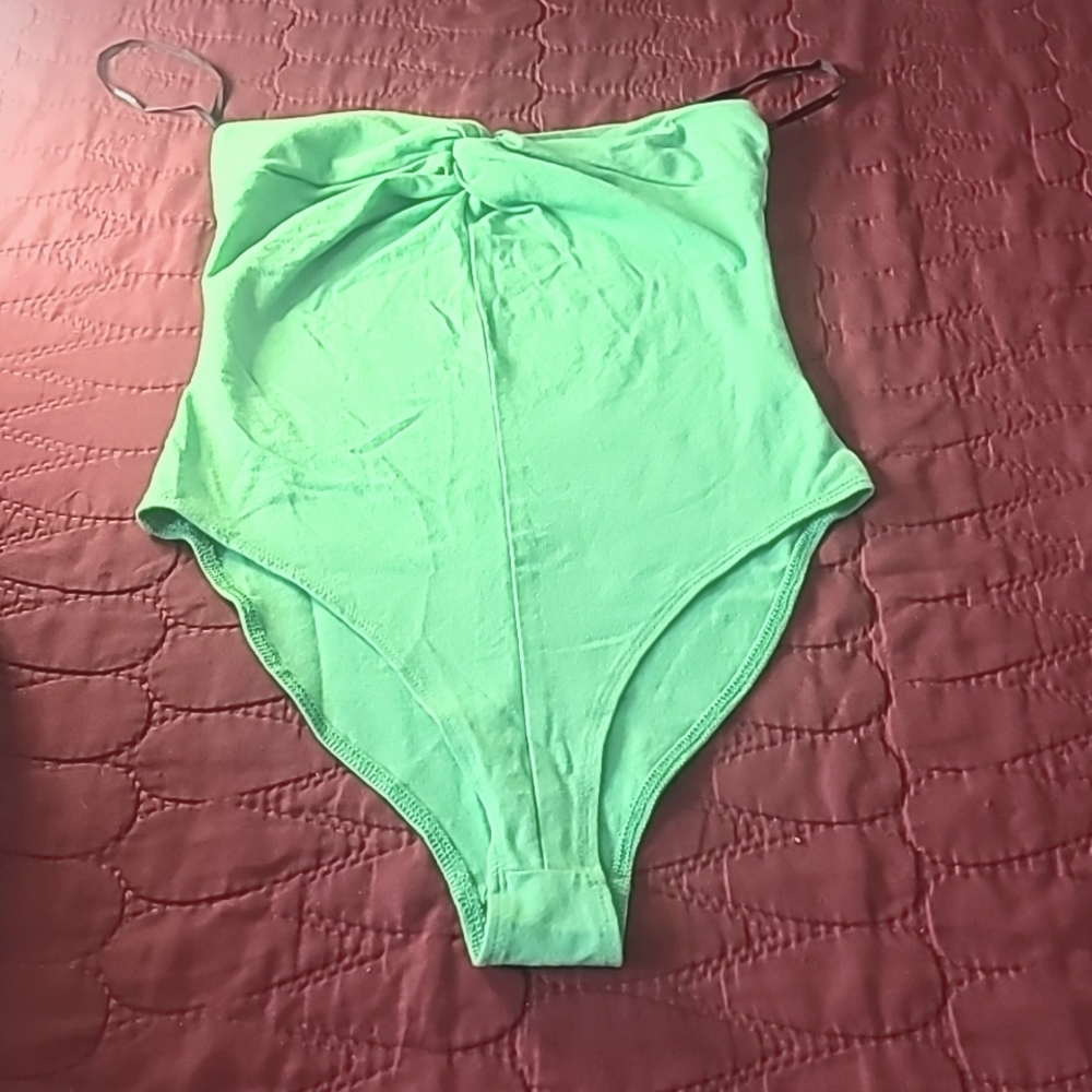 Green strapless Bodysuit